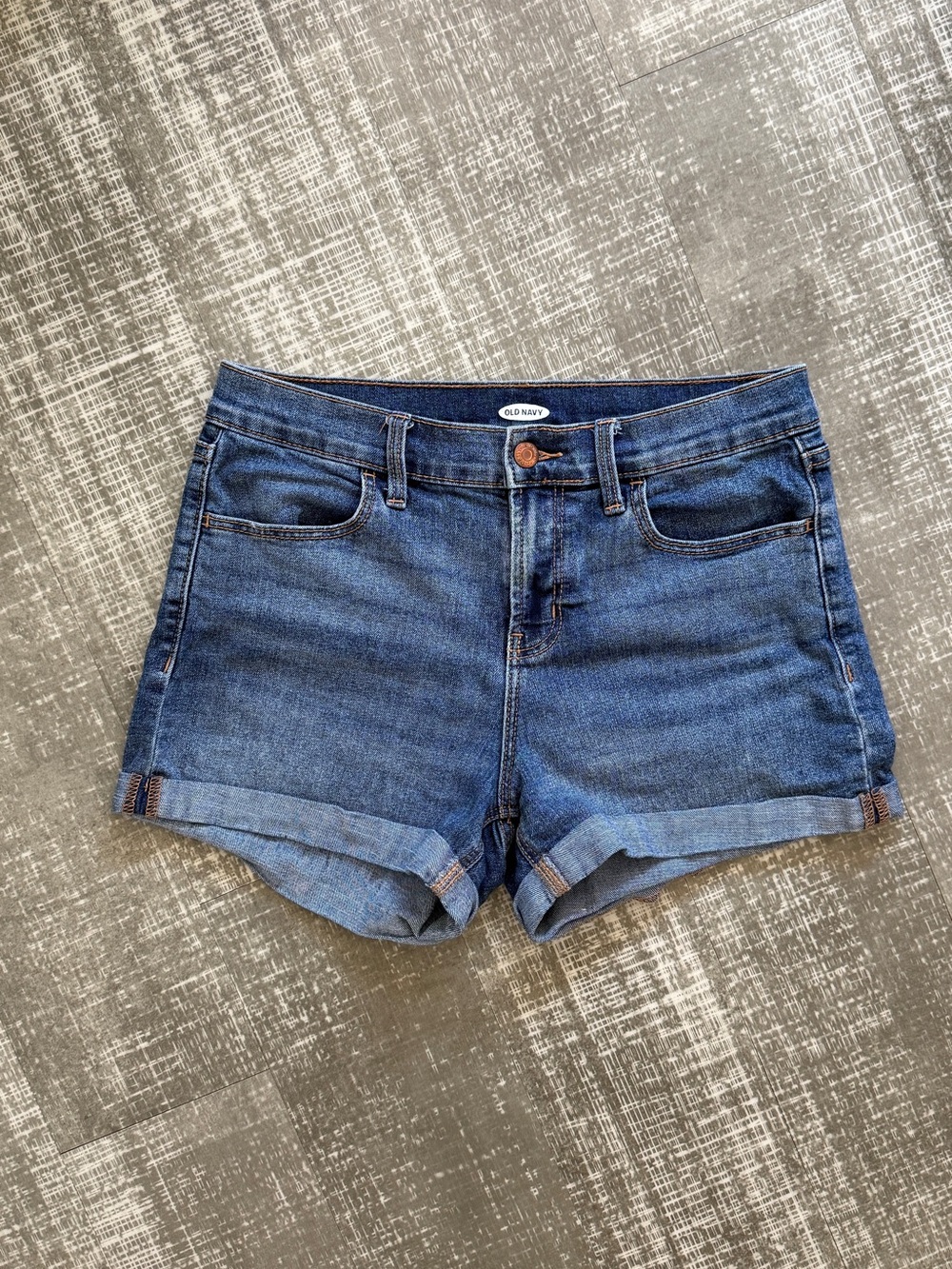 Old Navy Dark Blue Denim Rolled-Hem Shorts